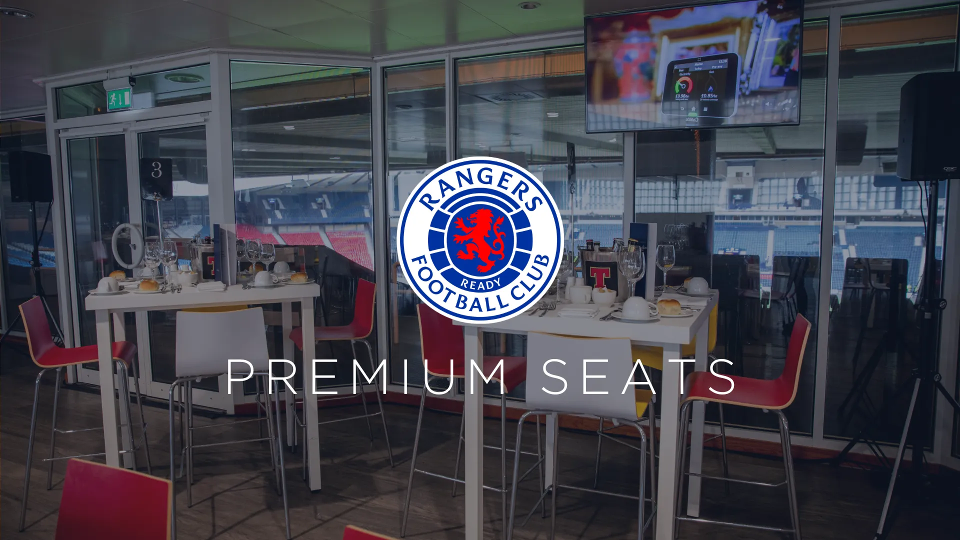 View of the pitch from the Premium Seats package in Hampden Park