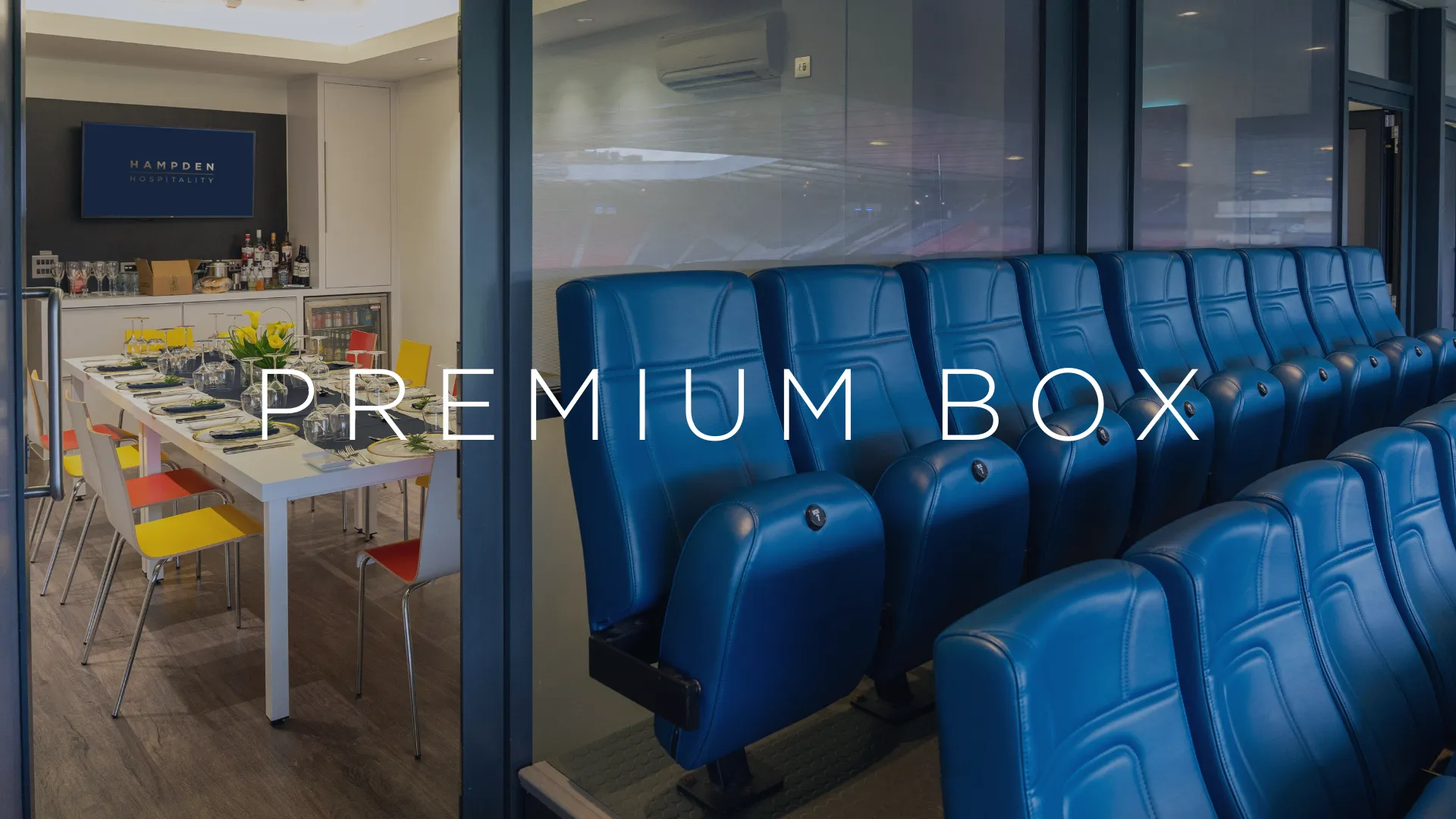 The Skybox looking out to the Hampden Pitch